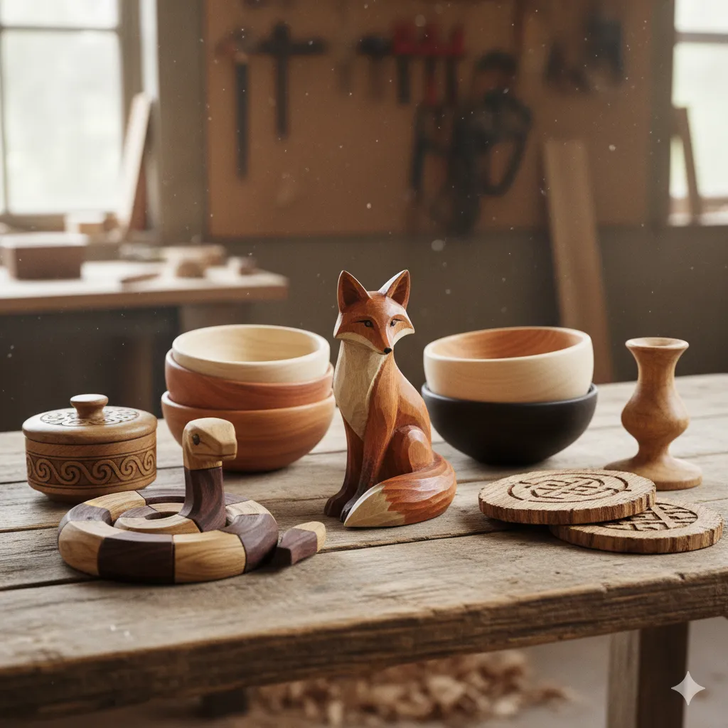 Wooden handcrafted items